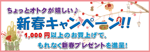 画像: 本日より【ちょっとオトクが嬉しい♪新春キャンペーン】開催！！